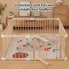 Holz Laufstall Baby 160×180 cm & Luxe Spielmatte (4 cm) – Produktbild-Vorschau 13