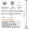 An exploded view of a dance pole and its components, with a diagram of the assembled pole on the right. Anteprima dell’immagine prodotto