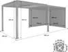 sweeek - Pergola mit Lamellendach Palace 3x6m + 2 Markisen Produktbild-Vorschau 7