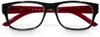 Paire de lunettes, plastique recyclé, noir/rouge, + 3,0 dtp Voir les images du produit 1