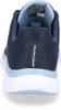 The back view of a navy blue Skechers sneaker. Voir les images du produit