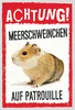 vianmo Holzschild 30x20 cm Achtung Meerschweinchen Produktbild-Vorschau 1
