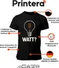 WATT? Žárovka Elektrikář Dárek Vtipné Elektřina Humor Retro Náhled obrázku produktu 4