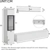 Set di pensili TV Merax 3 pezzi con illuminazione a LED Anteprima dell’immagine prodotto 9