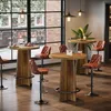 Okrągły stolik barowy Tribesigns, drewniany stolik bistro o Podgląd zdjęcia produktu 5