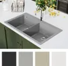 vidaXL Évier en granit double évier gris Voir les images du produit 3