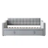 A light gray sofa bed is shown from the front against a white background. Produktbild-Vorschau