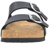 Auf dem Bild ist ein flacher Schuh in Schwarz zu sehen der eine elegante und schlichte Form hat. Der Schuh wird von der linken Seite präsentiert und hebt die seitlichen Details hervor. Produktbild-Vorschau