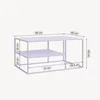Tavolino 'Solund' in acciaio 90 x 60 x 45 cm viola Anteprima dell’immagine prodotto 5