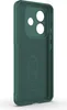 The back of a dark green phone case is shown against a white background. Produktbild-Vorschau