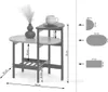 A diagram showing the dimensions of a side table, with the table itself on the left and measurement callouts on the right. Podgląd zdjęcia produktu