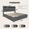 LVHOM Polsterbett 140x200cm mit LED&USB, Doppelbett mit Produktbild-Vorschau 7