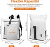 Damen Herren Rolltop Rucksack 25L, Groß Schulrucksack Produktbild-Vorschau 3