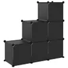vidaXL Regalsystem mit 6 Würfeln Schwarz PP -  Schuhregale Produktbild-Vorschau 6