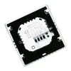 The back of a white digital thermostat with connection terminals and labels. Náhled obrázku produktu