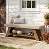 140 cm lange Sitzbänke mit Kissen und Schuhablage, Produktbild-Vorschau 15