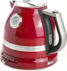 A red KitchenAid electric kettle with a thermometer on a white background. Produktbild-Vorschau