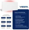 A marketing image for an infrared heating panel, showing the product and listing its features and specifications. Voir les images du produit