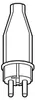 Merten Vollgummi-Stecker schwarz 123851 SCHUKO Produktbild-Vorschau 2