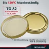 WELLGRO 50x Einmachdeckel TO82 - gold - Twist-Off-Deckel Produktbild-Vorschau 3