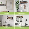 Schlüsselbrett Holz mit Ablage, Schlüsselablage Wand mit 7 Produktbild-Vorschau 3