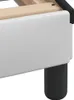 CLORIS Bettgestell mit Kopfteil Weiß und Schwarz 90x190 cm Produktbild-Vorschau 9