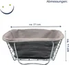 KESPER Brot- und Obstkorb Metall/Textil 21x21x11cm grau  Voir les images du produit 13