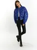 Damen Jacke blau S aus Polyamid, rautenförmig gesteppt, Produktbild-Vorschau 3