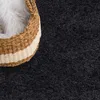 Shaggy Hochflor Teppich Wohnzimmer - 230x320 cm - Schwarz - Produktbild-Vorschau 3
