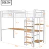 Flieks Etagenbett Metallbett 90x200cm mit Schreibtisch und Produktbild-Vorschau 7