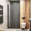 90x200cm Schwarz Duschtür Duschkabine Nischentür Produktbild-Vorschau 1