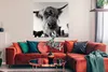 MuchoWow® Poster Schottischer Highlander - Schwarz - Weiß - Produktbild-Vorschau 2