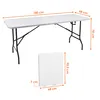 XL Klapptisch weiß mit Stahlgestell wetterfest - 180x68 cm Produktbild-Vorschau 2