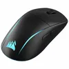 A black wireless gaming mouse with blue LED accents and a Corsair logo. Produktbild-Vorschau