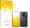 A product box and its contents, including a smartphone and screen protectors. Produktbild-Vorschau
