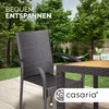 CASARIA® Lot de 8 Chaise Salle a Manger en Polyrotin Brunes Voir les images du produit 5