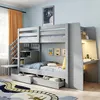 Letto a castello Merax 90x200 cm con scrivania, letto per Anteprima dell’immagine prodotto 6