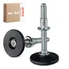 A product shot of adjustable feet for furniture, with a box in the background. Náhľad obrázku produktu