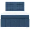 Maison Exclusive - Boxspringbett mit Matratze Blau 160x200 Produktbild-Vorschau 4