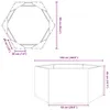 vidaXL Pflanzkübel Sechseckig 104x90x45 Edelstahl Produktbild-Vorschau 7