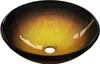 Mexen Mira lavabo in vetro da appoggio 42 x 42 cm, oro Anteprima dell’immagine prodotto 3