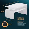 CASARIA® Tavolino Salotto da Divano 95x55x50cm Mobiletto Anteprima dell’immagine prodotto 10
