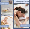 A collage of three images: a guest room with a bed, a baby in a crib, and a person receiving a massage. Produktbild-Vorschau