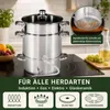 Dampfentsafter 5 Liter Edelstahl Ø 22 cm für alle Herdarten Produktbild-Vorschau 4