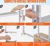A step-by-step guide showing how to assemble a ladder. Produktbild-Vorschau