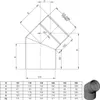 Ø 120 mm Ofenrohr Bogen 45° - schwarz Produktbild-Vorschau 2