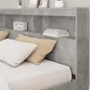 vidaXL Bücherregal-Bett mit Regal Betongrau 180 x 200 cm Produktbild-Vorschau 3