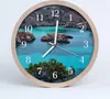 Holzuhr 30fi cm wanduhr - Meerlandschaft Produktbild-Vorschau 1