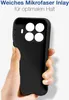 A hand holding a black smartphone case. Produktbild-Vorschau