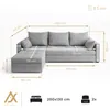 AX LIVING Ecksofa ELIF Beige mit Schlaffunktion L-Form, Produktbild-Vorschau 6